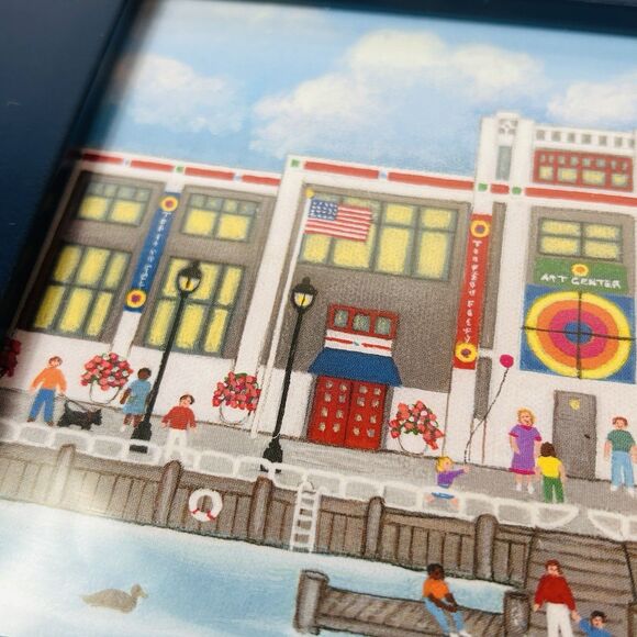 Patricia Palermino Torpedo Factory Art Center Framed Print Folk Art 7X9 VA - Picture 2 of 6